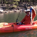 Ben M. kayak fishing at Woods Canyon Lake 2022